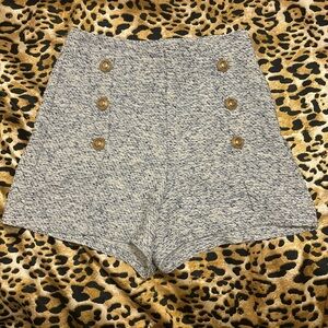 tweed zara shorts